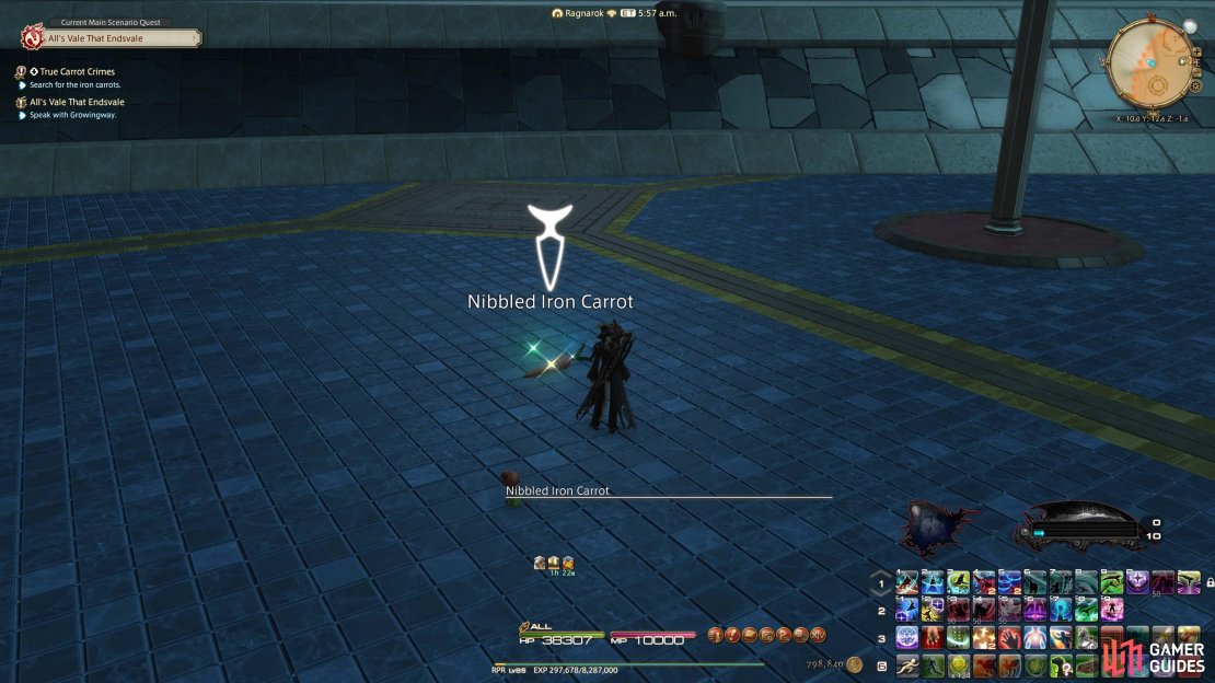 You can find a Nibbled Iron Carrot