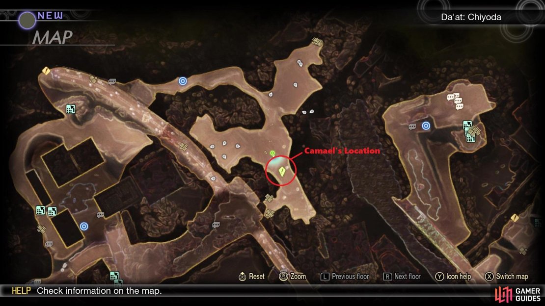 Camael&rsquo;s location on the map