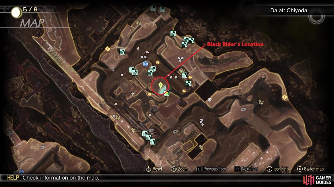 Black Rider&rsquo;s location on the map once you unlock him