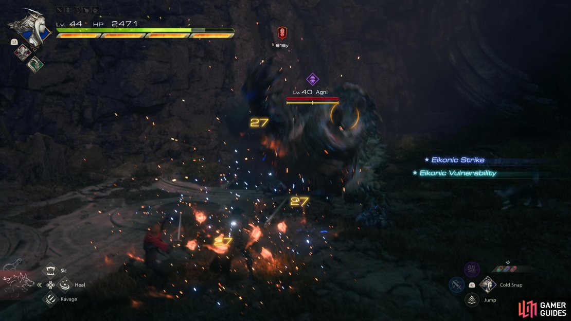For Hand Smash, Agni will smash the ground in front of itself with one arm before following it up with the other.