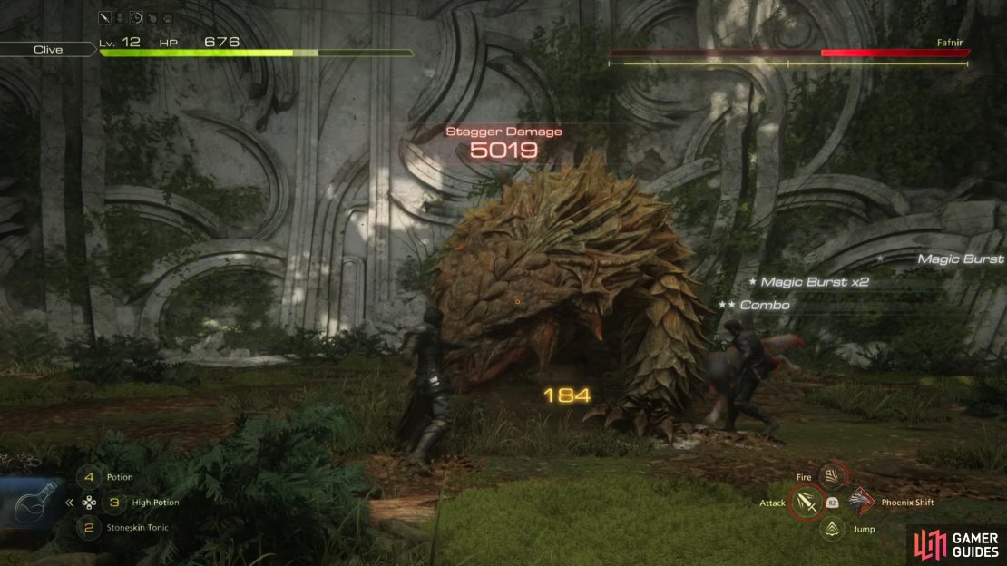 Fafnir is large, but slow to attack.