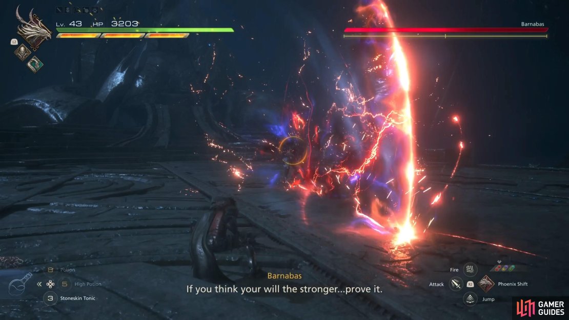 Barnabas will always start the battle with the Cleave attack.