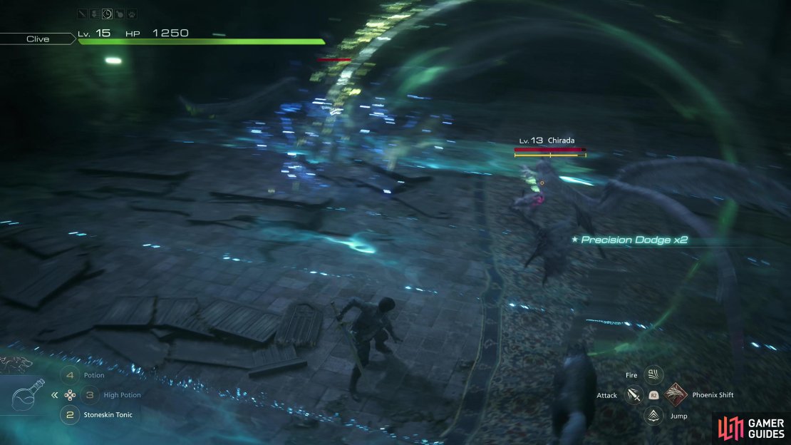 One of the minibosses will focus on ranged attacks - often shooting aero bolts or discharging aero bombs,