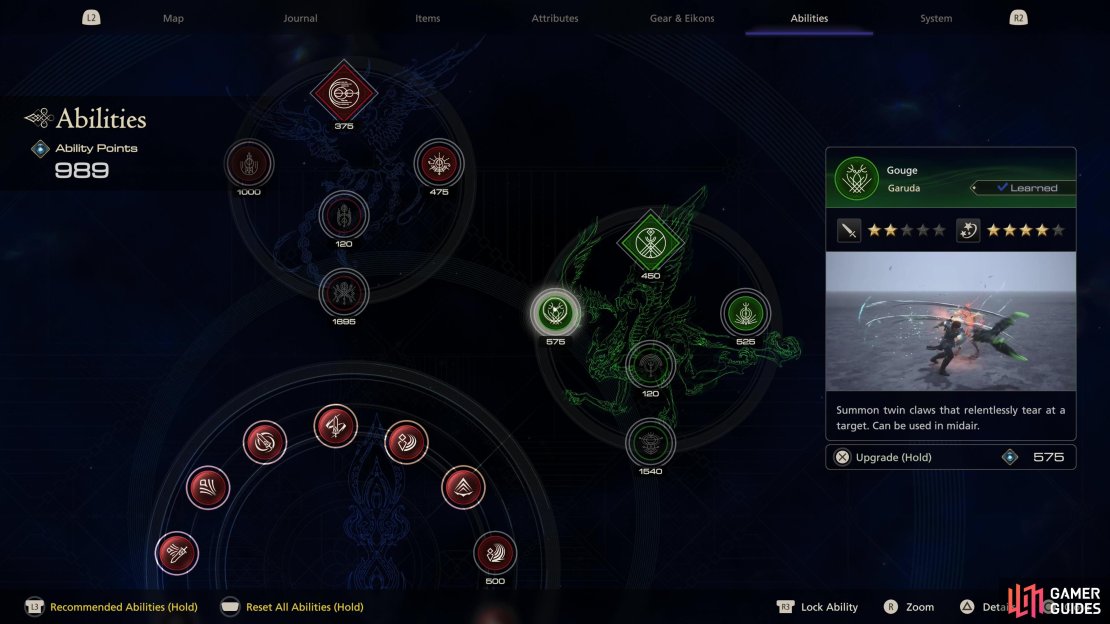 At the start of this quest you&rsquo;ll unlock !Garuda&rsquo;s ability tree.