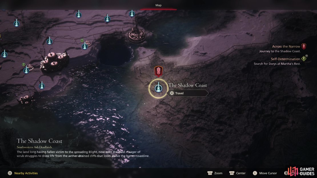 When you&rsquo;re ready to move on, leave The Hideaway and travel to !The Shadow Coast.