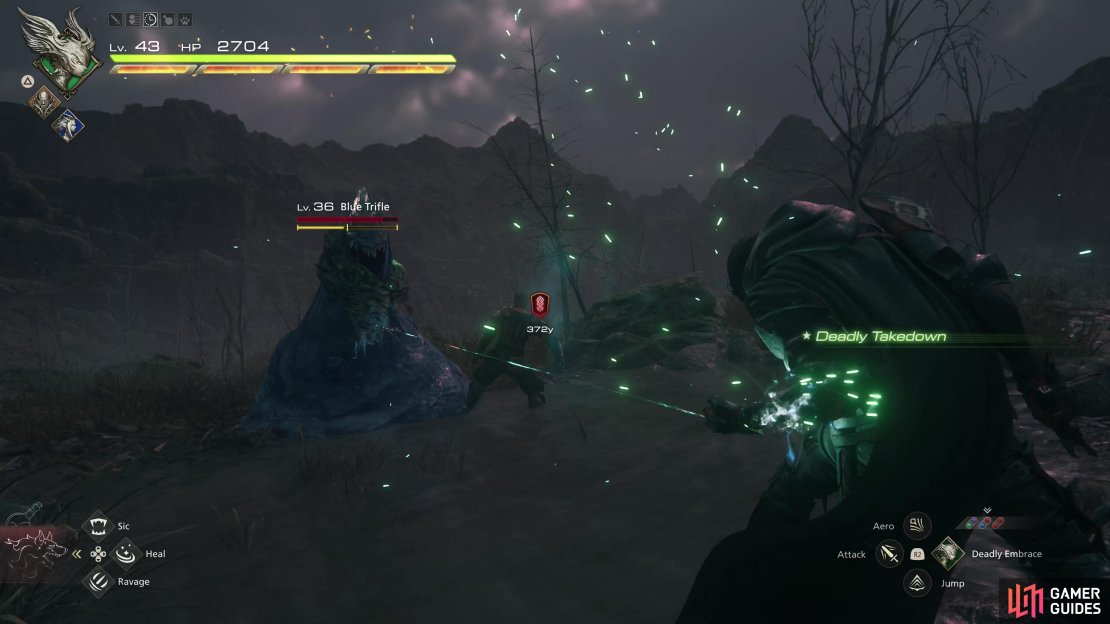 The swamps between Wolfdarr and Eistla are filled with all sorts of critters, including the relatively durable Blue Trifle.