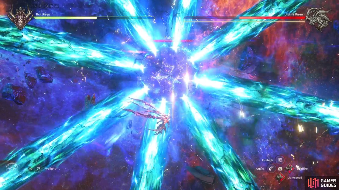 !Ultima will just rotate a lot of beams, randomly, for Pulsar.