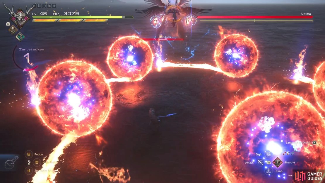 Get outside of the &ldquo;circle&rdquo; to not get hit by Flare&rsquo;s explosion.