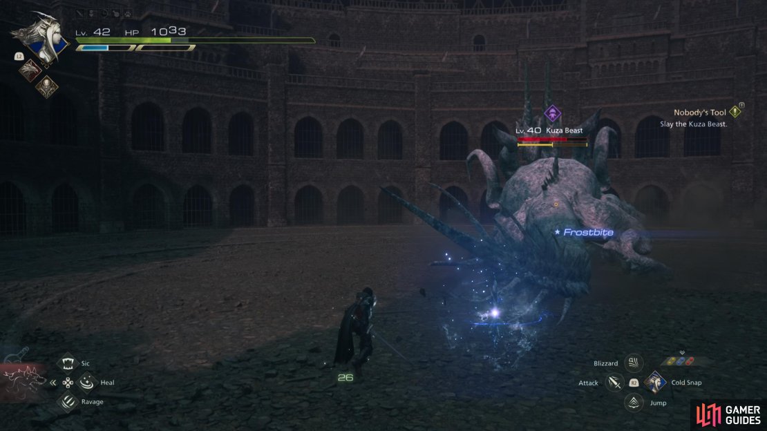 Kuza can be frozen using !Cold Snap.