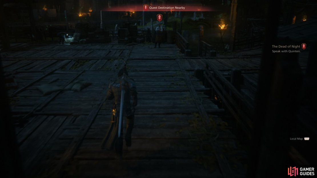 Speak with the Quinten by the !Lostwing Inn.