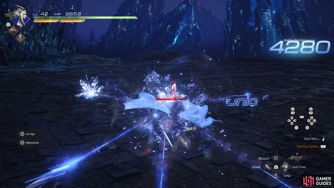 An upgraded !Mesmerize Clive can shoot out crystals from in front and behind.
