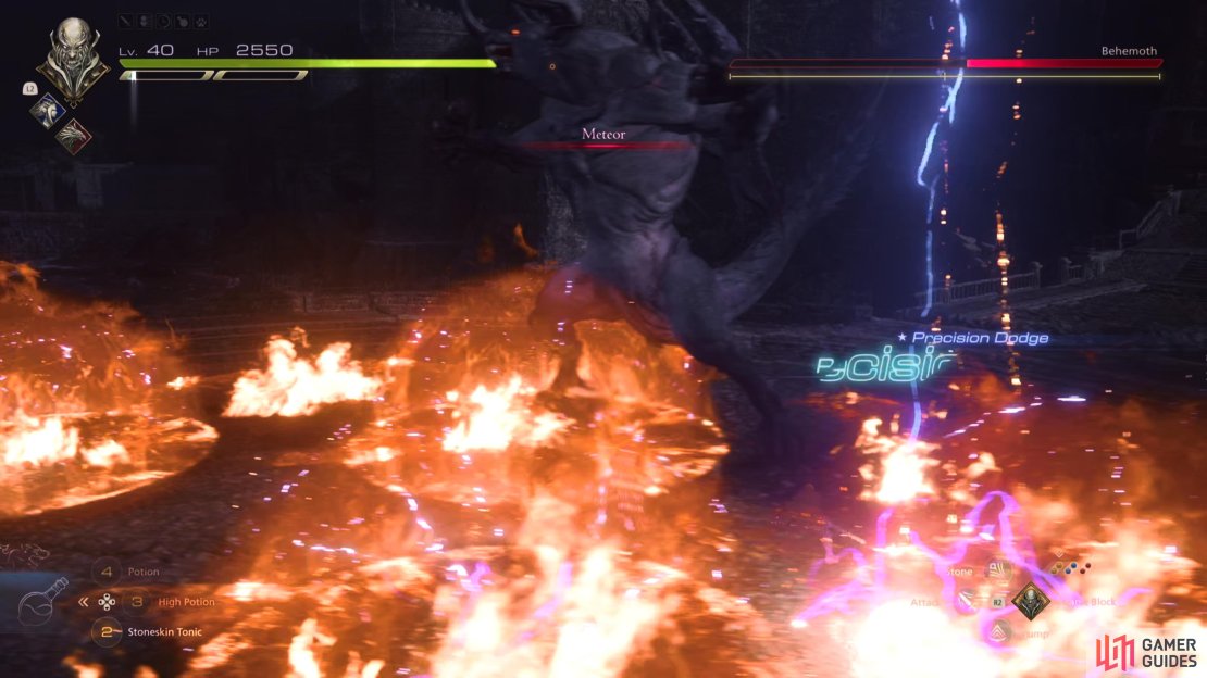 Behemoth can set the battlefield ablaze with Meteor.