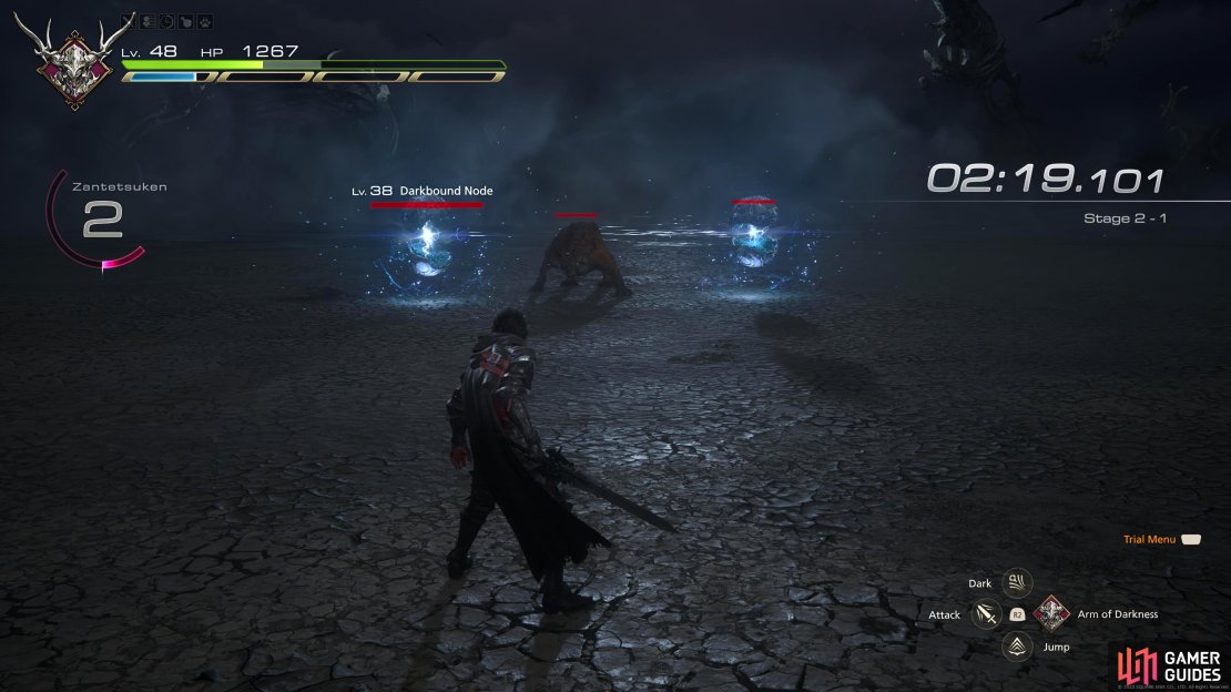 Stage 2-1 will pit you against Darkbound Nodes and a Darkbound Panther.