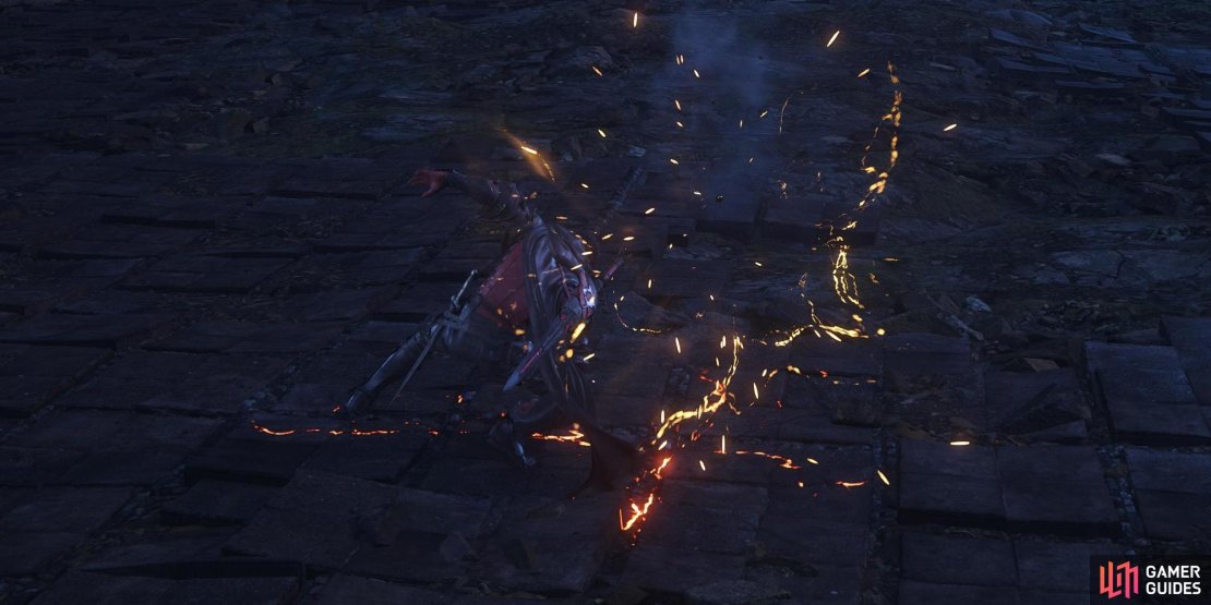 Unleash an AoE attack in front of Clive with !Upheaval.