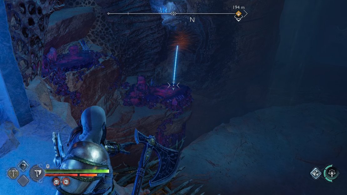 You need to hit the twilight stone here to break the hive structure, exposing the wall to climb.