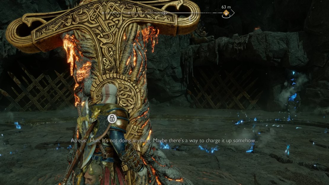 The central sword will be locked until you unlock one of the rune combinations by completing specific Trials from particular monuments.