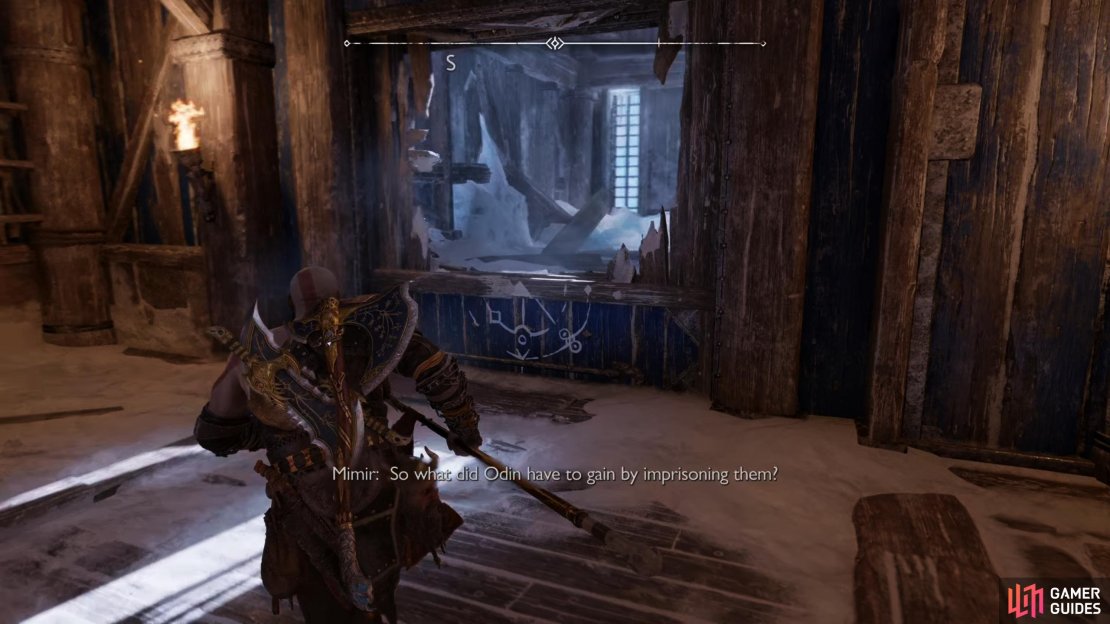 A Light Elf will descend as you enter the open cell.