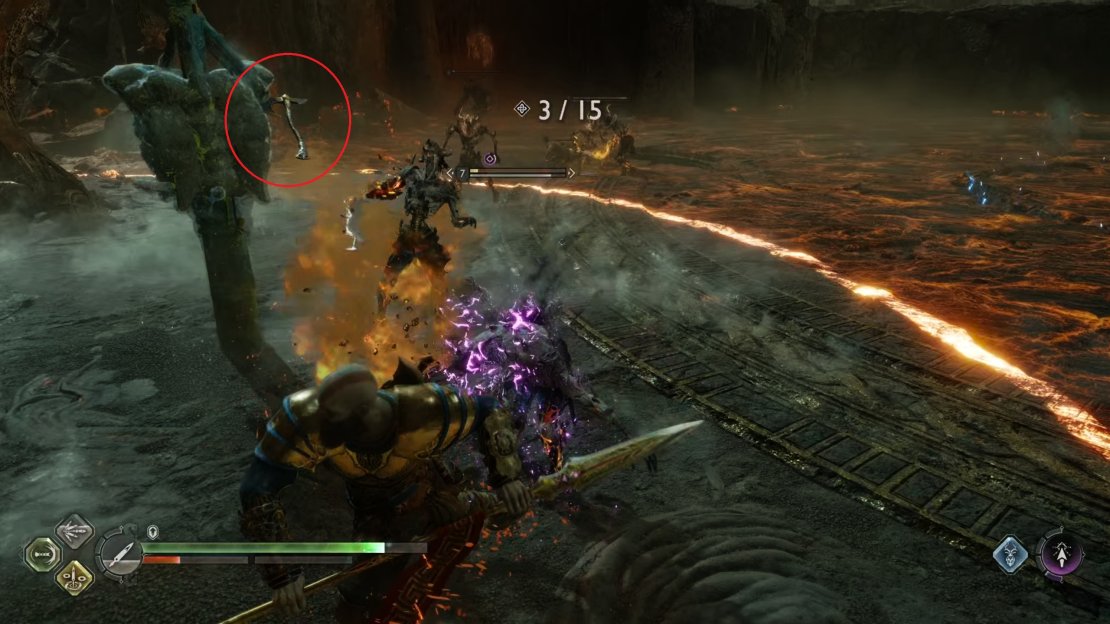 You need to throw your Leviathan Axe into the totem to stop the poison.