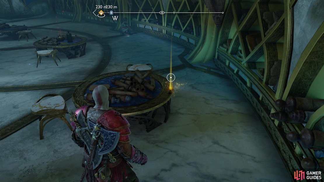 Search a small round table on the bottom floor of the library in The Elven Sanctum to find &ldquo;The Lost Pages&rdquo; Lore collectible.