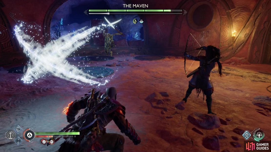 Dodge The Maven&rsquo;s Crosslash attack.