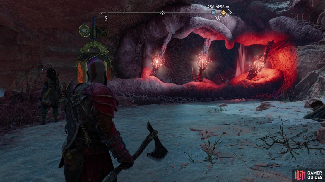Two chests - one normal, one legendary - are hidden behind hive tendrils.