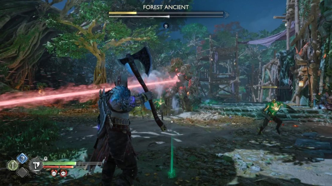 The beam attack is possible to avoid if you dodge through it