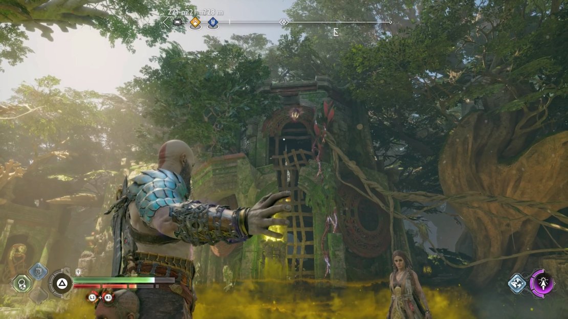 The second Poison Totem will be behind this metal grating