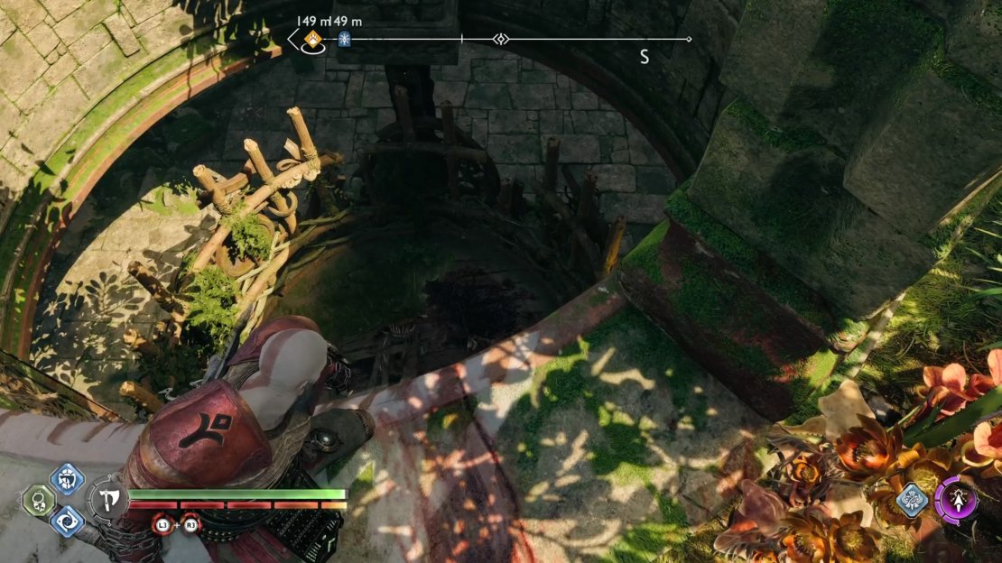 Drop down into this pit to find yourself trapped in a cage