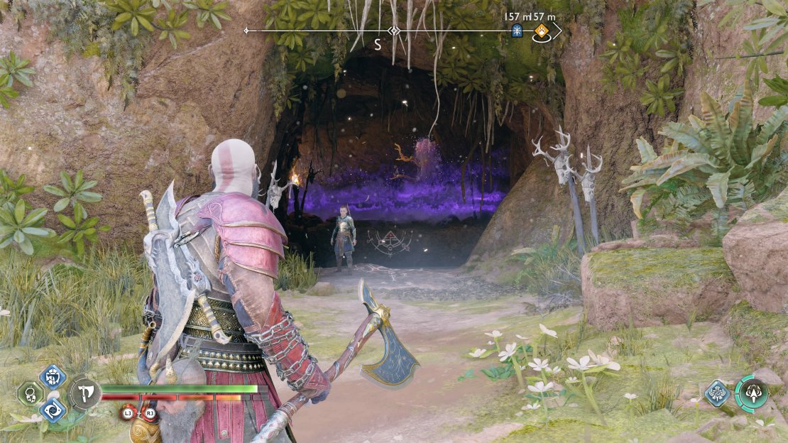 Go through the tunnel with the poison totem