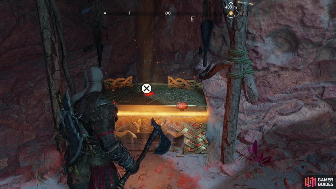 After reaching the Hafgufa you can continue to the end of the area, where you&rsquo;ll find a Legendary Chest.