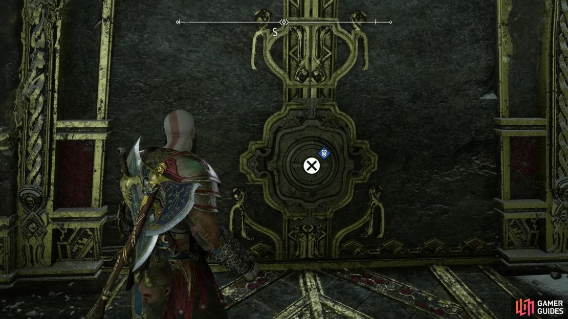 Open the treasury door with the key halves you found earlier,