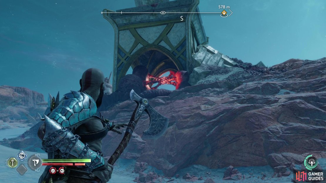 Use the Leviathan Axe to destroy some hive tendrils,