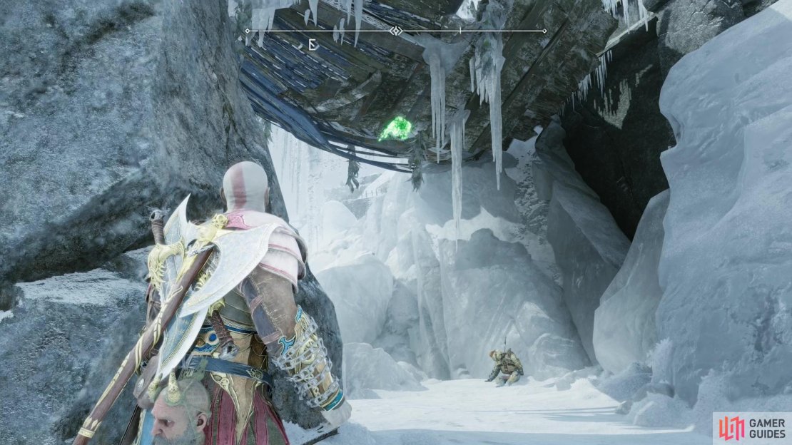 Near the start of this area, search a hole in the hull of a suspended ship to find one of Odin&rsquo;s Ravens.