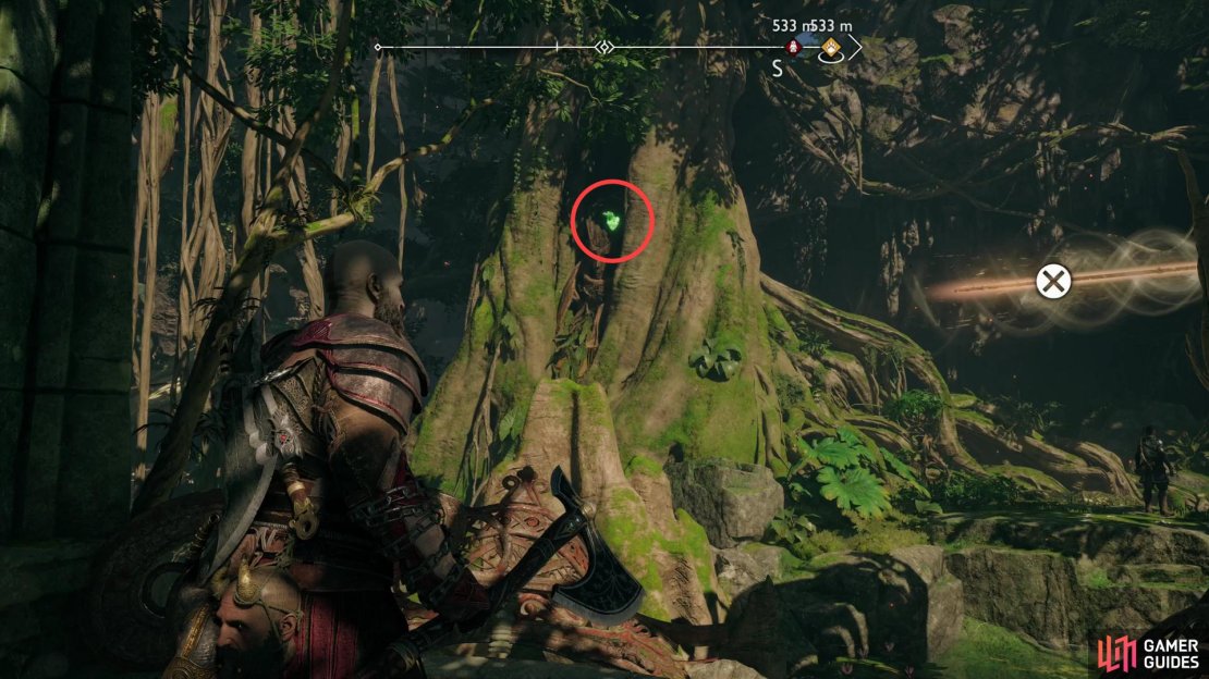 You can find one of Odin&rsquo;s Ravens nestled in a tree just outside the grand hall.
