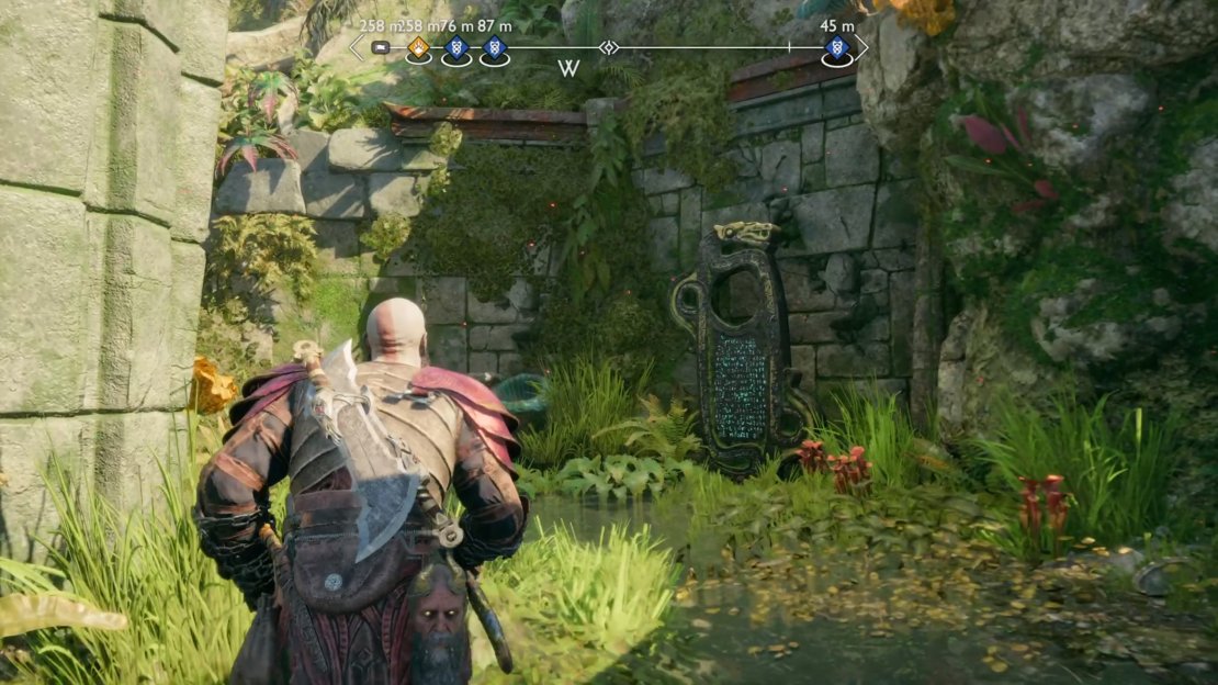 This Lore Marker is past the bridge you drop