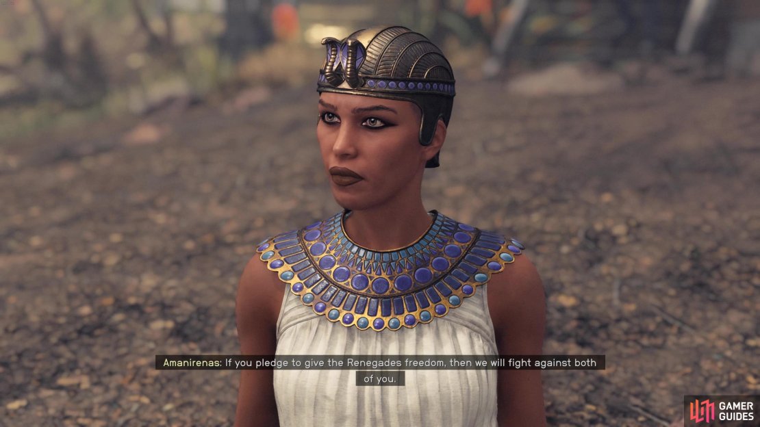 If you sided with Amanirenas, you will have to kill Genghis but you can bring Roosevelt to your side.