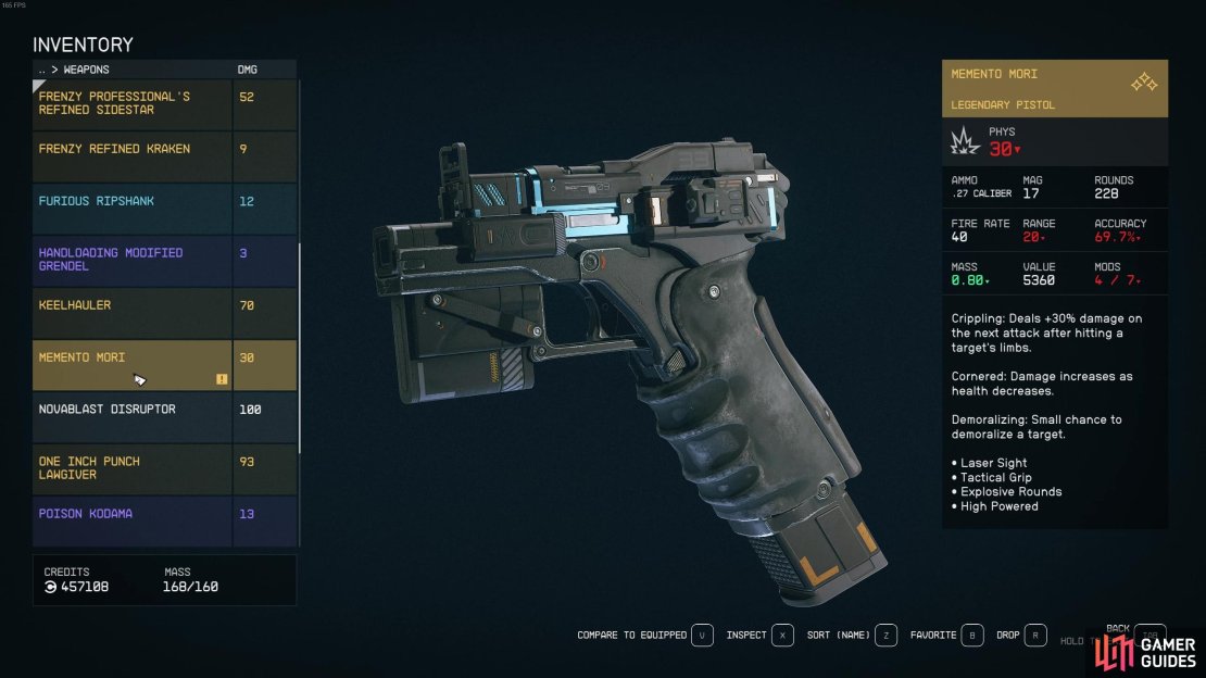 and she&rsquo;ll reward you with the Momento Mori gun. 