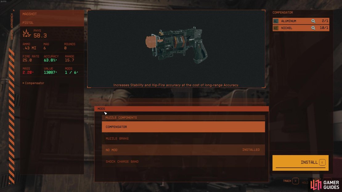 The Compensator is a great early game mod that&rsquo;ll increase hip-fire accuracy. 