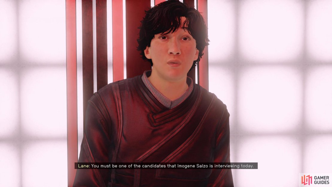 Speak to Lane on the Operations floor and she&rsquo;ll take you to Imogen, your interviewer.