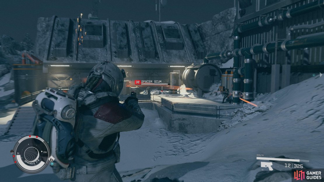 You will know that you&rsquo;re at the right base if you get threatened by Spacers shortly after you land.