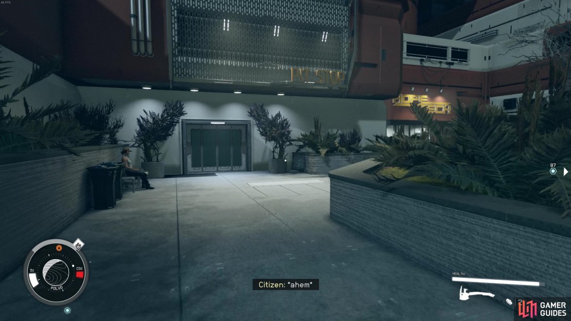 Pit Stop is found outside the spaceport in HopeTown, Palvo. 