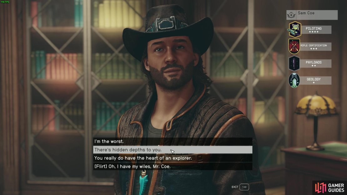 You&rsquo;re on track to romancing Sam Coe in Starfield when you unlock the Flirt Option.