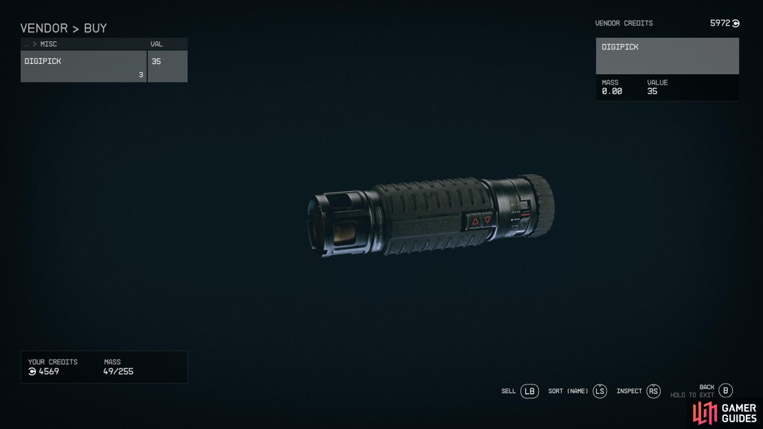 Digipicks are the currency of lockpicking - you cannot attempt to pick a lock without a digipick ,and if you fail you&rsquo;ll forfeit a digipick. You can buy them from most merchants in the game for a paltry sum.