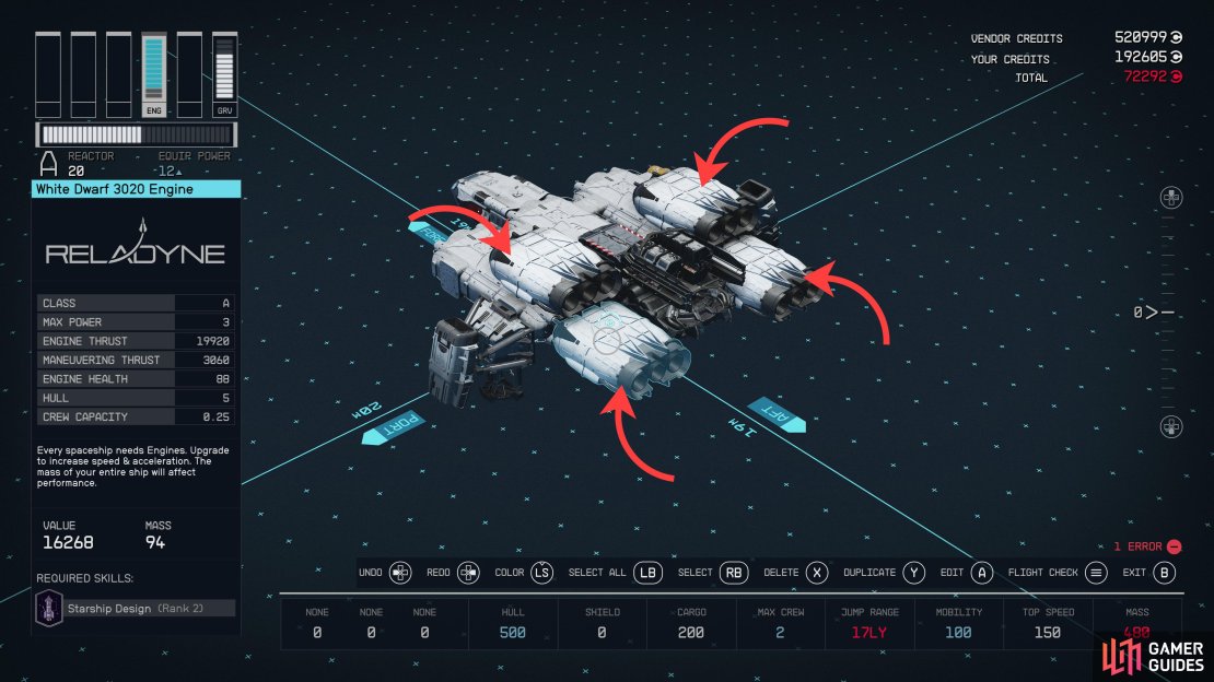 Installing multiple engines is good practice - more ship mass needs to be countered by more engine thrust to maintain mobility.