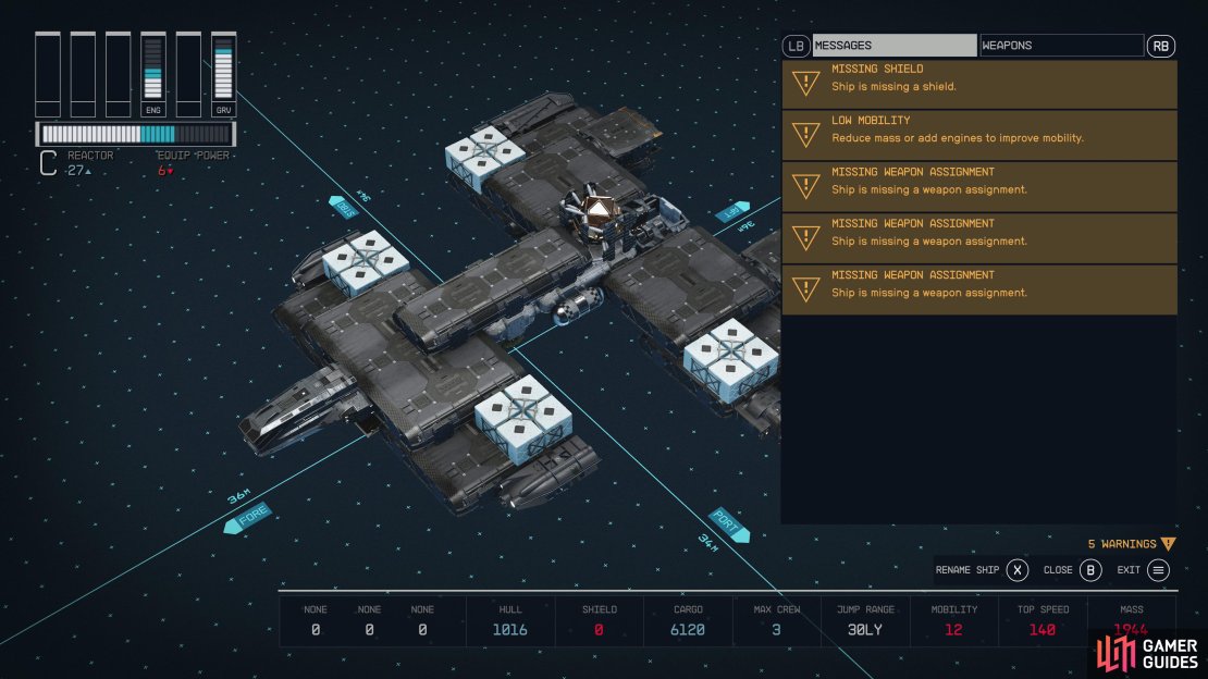 Warnings are less important than errors - especially the redundant weapons slots, if you know what you&rsquo;re doing. You don&rsquo;t have to &ldquo;fix&rdquo; these before exiting Ship Builder.