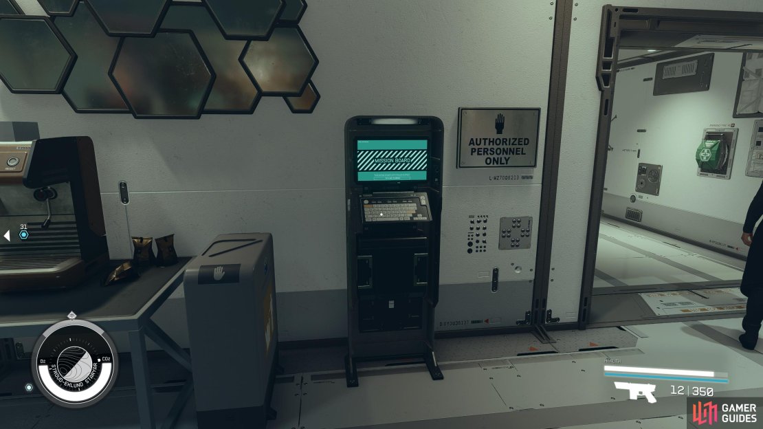 You can accept the mission from the Mission Board inside the Staryard, on the other side of the meeting room.