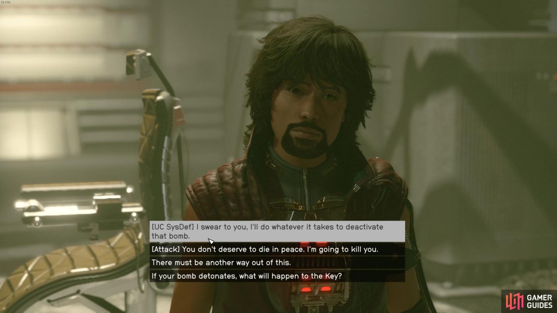 You can choose to disable Shinya Voss&rsquo; bomb to save him from exploding. 