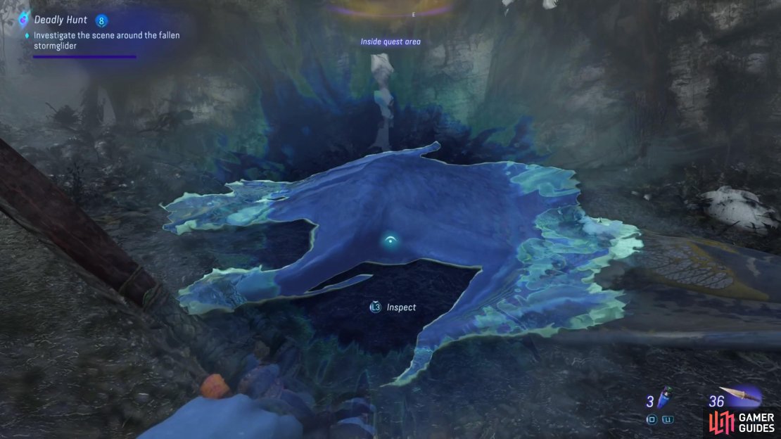 The Stormglider clue is pretty big and hard to miss.
