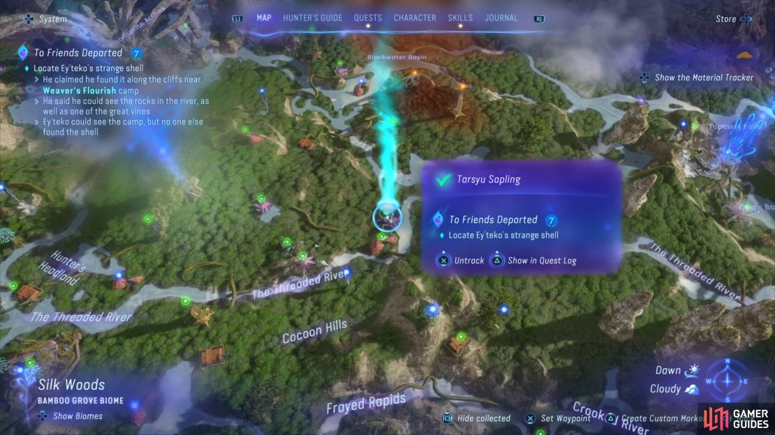 The Strange Shell is found north of the Weaver&rsquo;s Flourish camp.