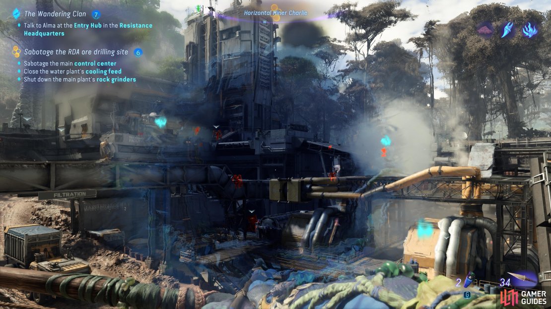 Use your Na&rsquo;vi sense to highlight all objectives and enemies in the outpost or installation.